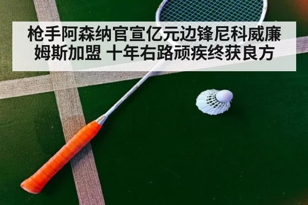 枪手阿森纳官宣亿元边锋尼科威廉姆斯加盟 十年右路顽疾终获良方